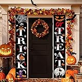 Diseño bien pensado: como decoración de Halloween, los carteles de Halloween se ensamblan y se pueden utilizar tanto para pantallas de Halloween en interiores como en exteriores.