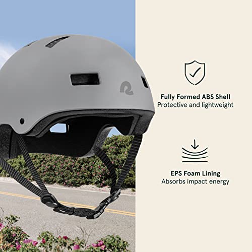 Retrospec Dakota Bicycle / Skateboard Helmet For Adults - Commuter, Bike, Skate, Scooter, Longboard & Incline Skating - Highly Protective & Premium Ventilation- Medium - Matte Slate #TOP1