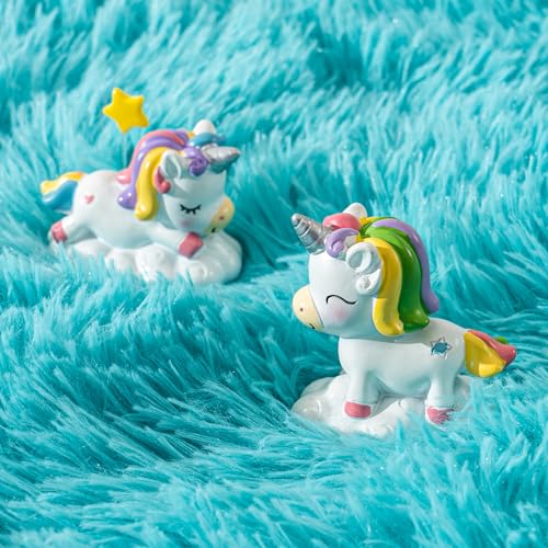 Fluffy 2x4 Rug - Small Rugs for Living Room - Height Pile 1.4" Plush Rug - Fuzzy Throw Carpet for Bedroom, Dark Blue