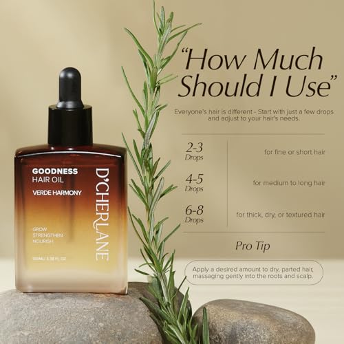 D'Cherlane Hair Growth Oil – Rosemary & Argan Scalp Treatment 3.4 oz — view 7