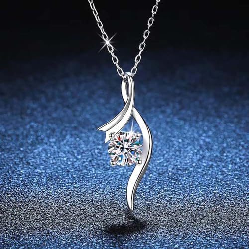 Collier moissanite pour femmes en argent sterling brillant pour mariage - 4