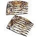 Camila Paris Handmade French Side Comb Small Rounded, Onix Finish, Strong Hold Grip Hair Clips for Women, No Slip and Durable Styling Girls Hair Accessories, Made in France (Onix)