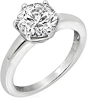 Vista 1 de Tienda Collection Sterling Silver Solitaire Ring set with Round Infinite Elements Cubic Zirconia