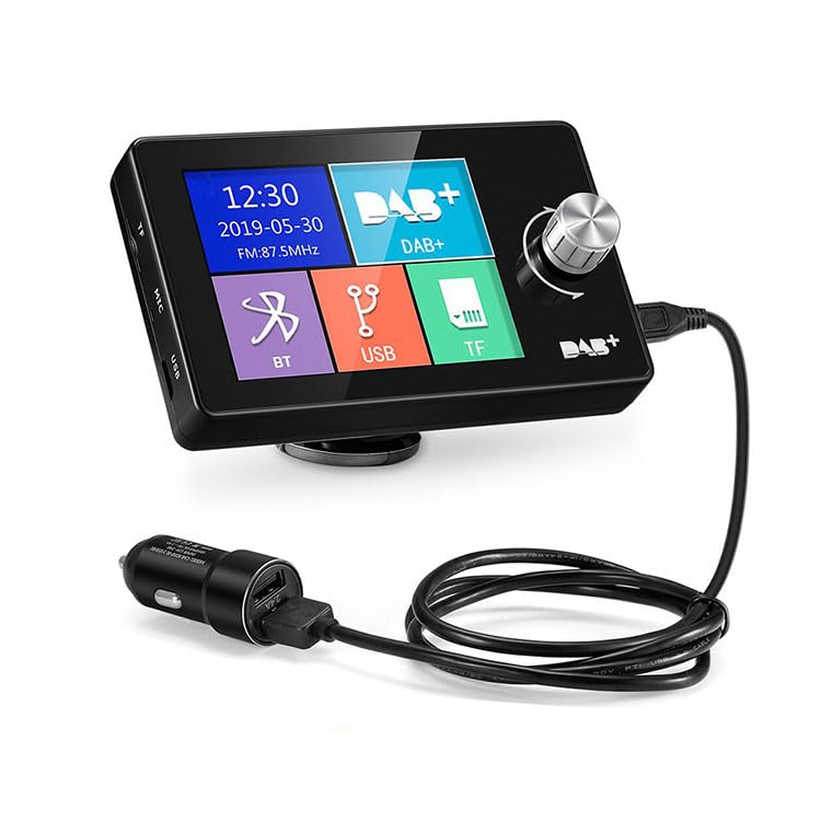 Cyfrowy odbiornik FM Car Europe DAB Plus z wieloma formatami muzycznymi z 2,8-calowym ekranem Mini odbiornik radia samochodowego
