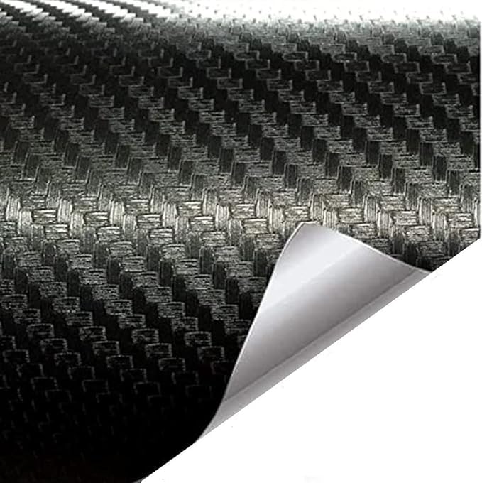 Image of WALLMATE Carbon & Matellic Wrap Sheet Roll Film Sticker Decal Waterproof Car Styling Wrap Auto Vehicle Accessories(12x120 Inch,Black Carbon)