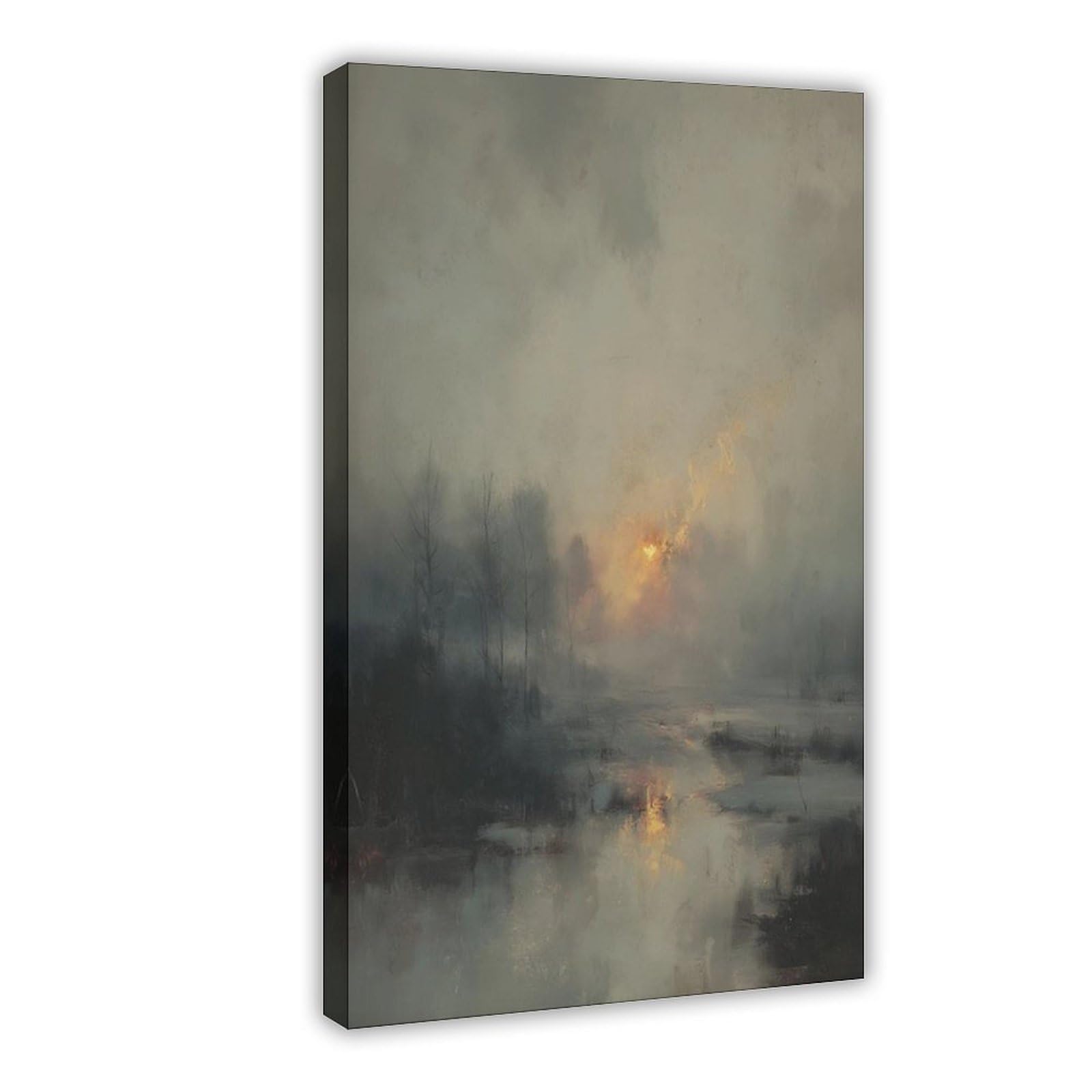 HOHHMY Winter Stream Poster Canvas Poster for Dorm Room Decor Gift