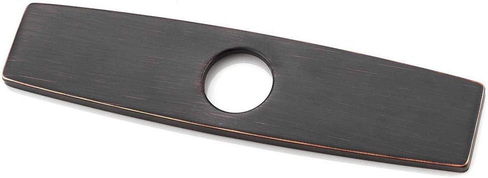 Wovier 10" Oil Rubbed Bronze-Black Rectangle Faucet Plate Escutcheon,Suitable For Bathroom or Kitchen Sink, 3-to-1 Hole Cover Deck