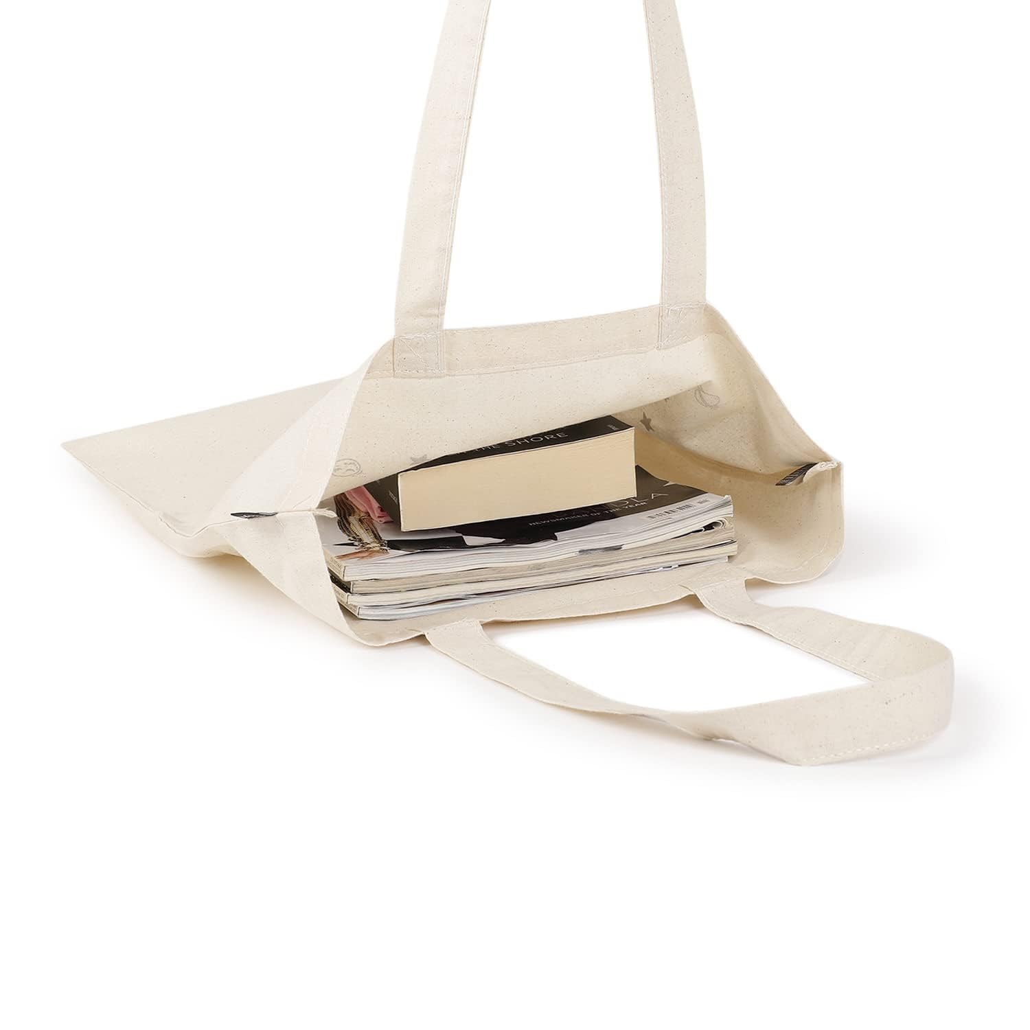 Tote Bag Feuilles Bleues Vintage Sac Fourre Tout Shopping L'école Lavables Sac Cabas Réutilisable Sac en Toile Voyage Tote Bag Femme Enfant Poignées Longues Sac Tissu
