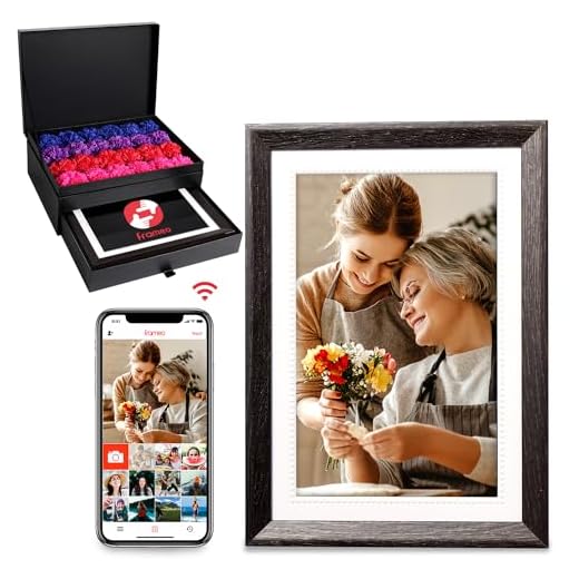 Frameo 10.1 Inch WiFi Digital Picture Frame, 1920 * 1200 FHD Resolution Digital Photo Frame, Free Storage - Gift Guide for Mother's Day