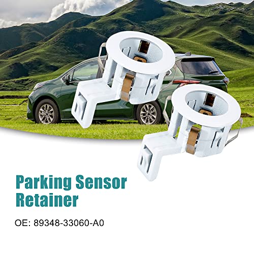 Image of ACROPIX 89348-33060-A0 Car Rear Bumper Parking Sensor Retainer Fit for Toyota Sienna 2 Pcs White