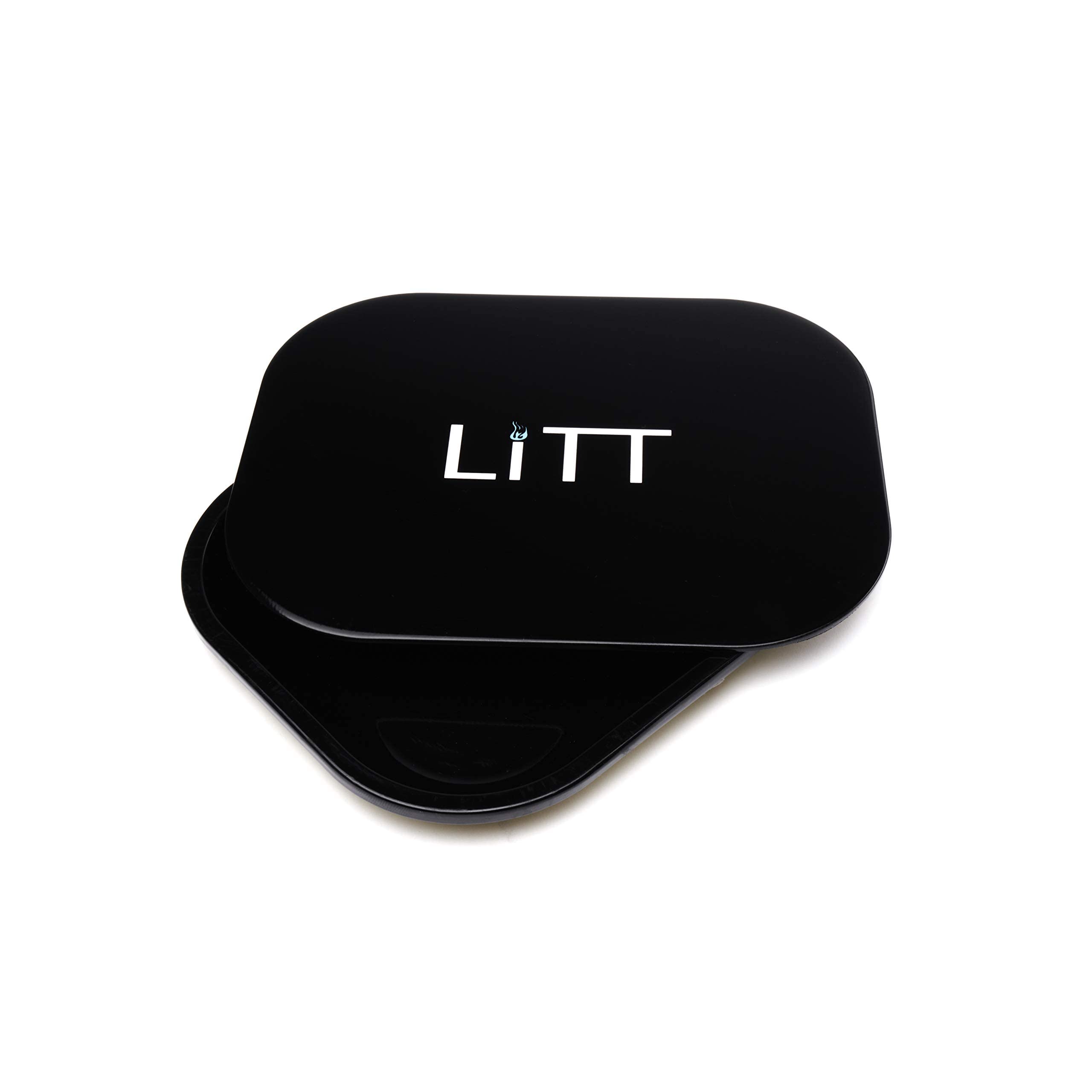 LITT Storage Metal Tray with Magnetic Lid | The Smart and Secure Way to Organise your essentials and Store | Compact Storage Tray for Accessories, Hidden Organiser | Small Black