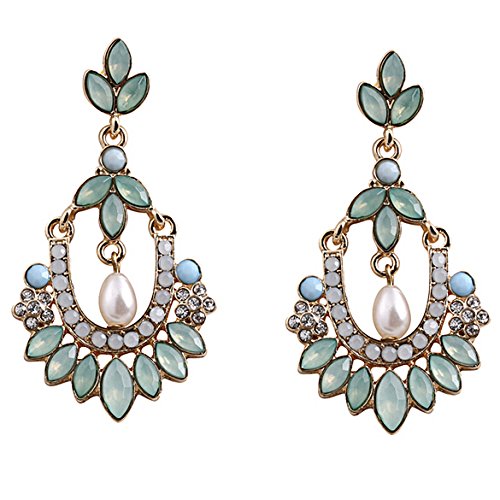 El Regalo Fashion Earrings for Girls & Women | Imitation Stones Earrings with Pearls for Girls & Women | Gift For Girls (B07C3RBBVL) Amazon Price History, Amazon Price Tracker