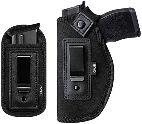 2 Pack Universal IWB Gun Holster for Concealed Carry, Inside The Waistband Pistols Holsters, Fits All Firearms S&W M&P Shield 9/40 Taurus PT111 G2 Sig Sauer P320 Glock 17 19 26 27 42 43
