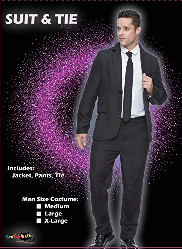 EraSpooky Mens Suits for Party Solid Color Leisure Suit Include Jacket Pants Tie2