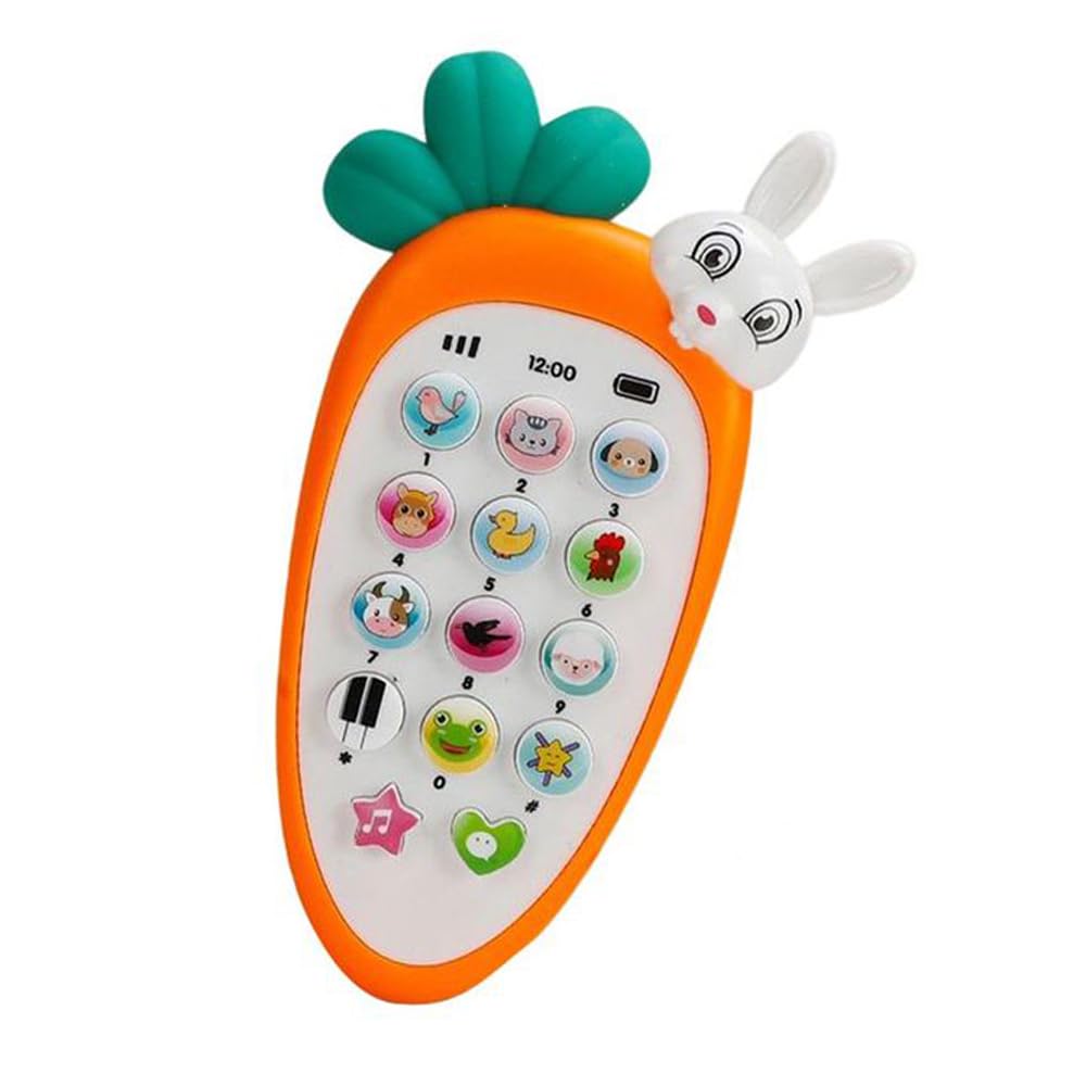 Baby Bucket Baby Musical Mobile Phone Toy with Upear Side Soft Teether,My Intelligent Mobile Phone for Baby, Multi Sound,Light and Musical Toys 4 Years+ (Orange) (B0CM3BZ1Y5) Amazon Price History, Amazon Price Tracker