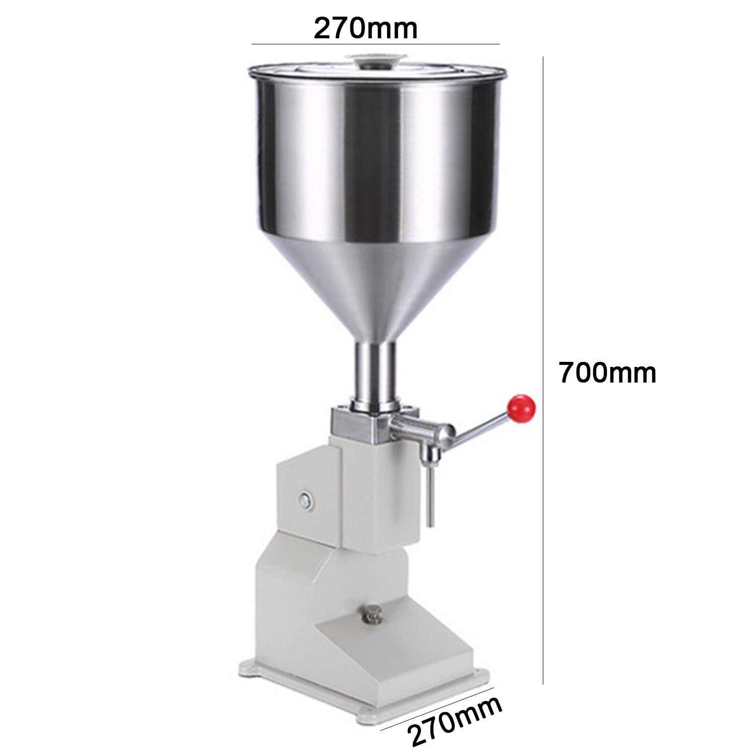 KJZQLMZ Manual Filling Machine Liquid Filling Machine Manual Cosmetic Cream Lotion Filling Machine with 5-50ML Hopper for Filling — view 7