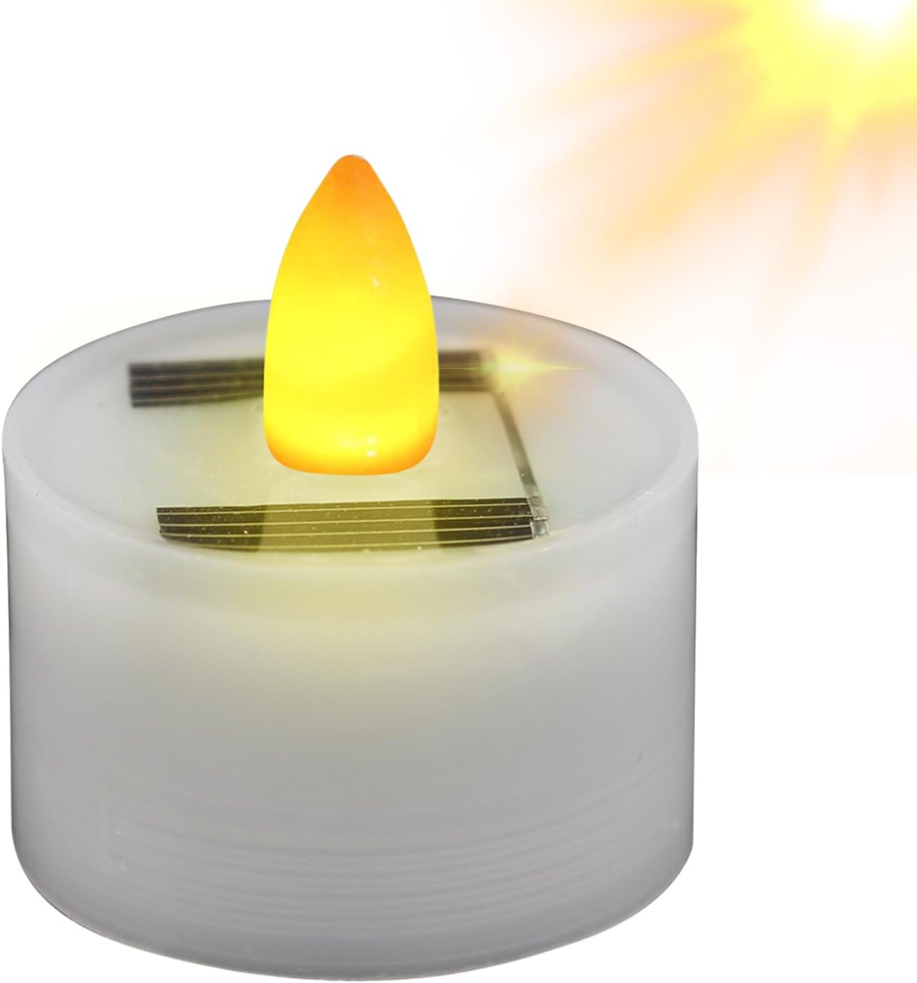 Solar Candles Outdoor Waterproof, Rechargeable LED Fake for Indoor Use, Halloween Decorations, Table Waterproof Candle Flameless Flicker Patio Grave Garden Lanterns Decorations