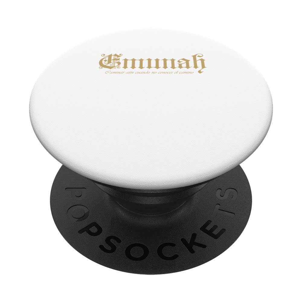 Emunah Shalom Hebrew Shirt believe Jewish Israel T-Shirt, PopSockets Swappable PopGrip, Black