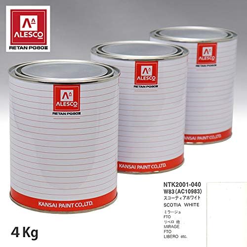 関西ペイント PG80 調色 ミツビシ W83/AC10983 スコーティアホワイト