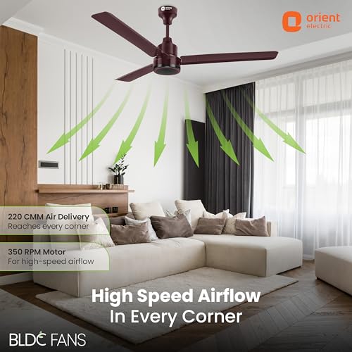 Orient Electric 1200 mm Zeno BLDC | BLDC energy saving ceiling fan with Remote |BEE 5-star rated | Saves up to 50% on electricity bills | 3-year warranty by Orient | Brown, pack of 1 4 517bwB7OnbL