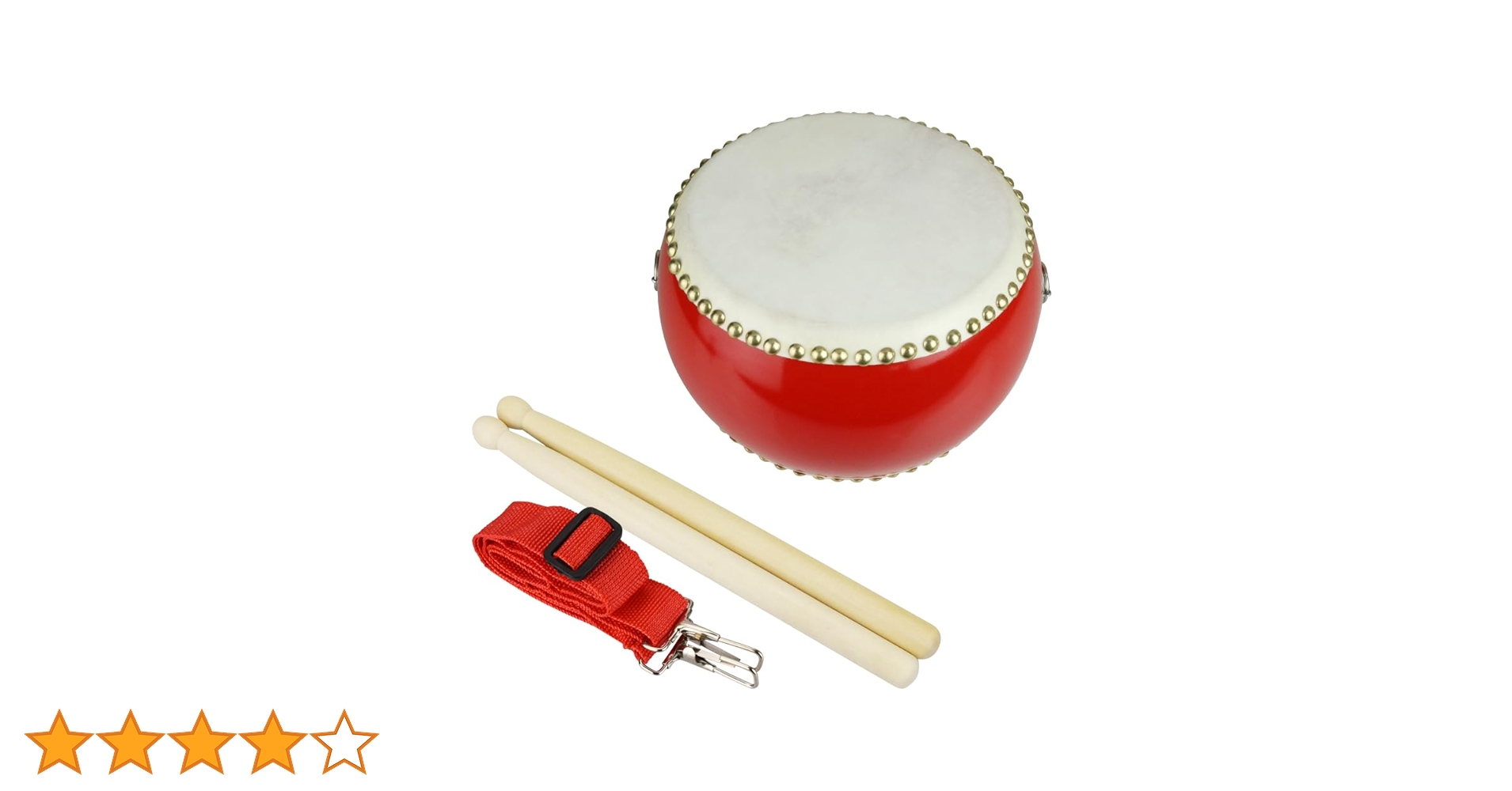 Amazon.co.jp: ミニ太鼓 和太鼓セット ストラップ/バチ付き 牛革