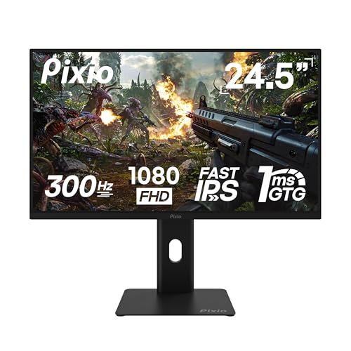 Image of Pixio PX257 Hayabusa 24.5 inch (24 inch / 25 inch Equivalent) 300Hz Refresh Rate FHD 1080p Resolution Fast IPS Panel 1ms GTG Response Time Gaming Monitor with PS2S Ultrawide Heavy-Duty Premium Single