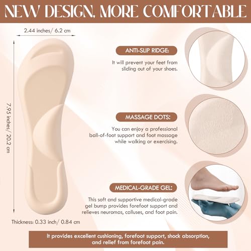 4 pares de plantillas de gel para tacones altos para mujer miniatura 2