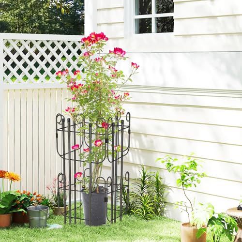 Garden Trellis for Climbing Plants Outdoor, Expandable Heavy-Duty Metal Trellis for Tall Plants, Flowers Vine Ivy, Sturdy Houseplant Pothos Plant Climber Support — view 6