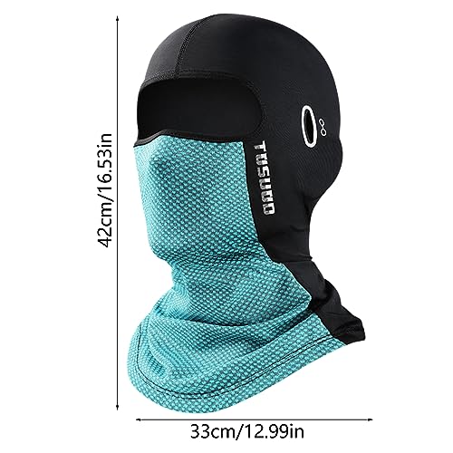 Chapéu seda gelo, Tampa cabeça verão, Coberturas faciais balaclava refrescantes com aba para ciclism