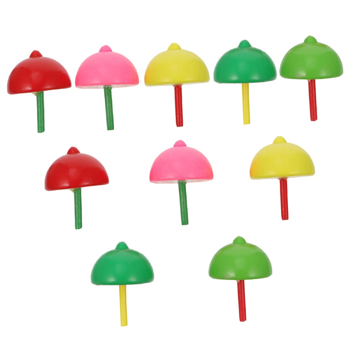 Yardwe Educational Wooden Spinning Tops 20pcs Kids Fruit Pattern Pull String Toys Random Style