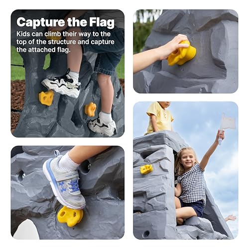 Step2 Skyward Summit for Kids, Climbing Wall Playset for Toddlers, Ages 4 –8 Years Old, Easy to Assemble Kids Outdoor Playground for Backyard