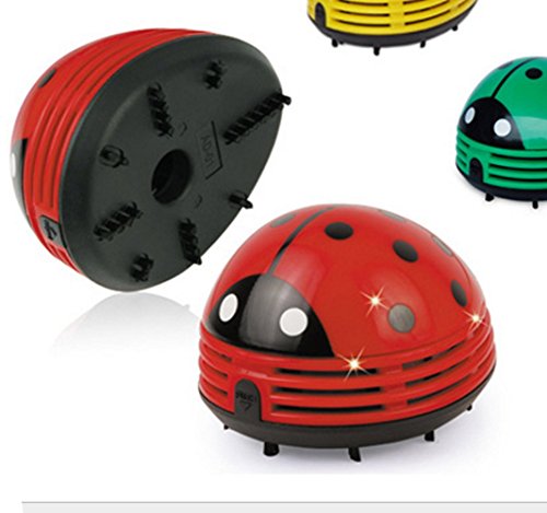 Image of Honbay Ladybug Shaped Portable Corner Desk Vacuum Cleaner Mini Cute Vacuum Cleaner Dust Sweeper