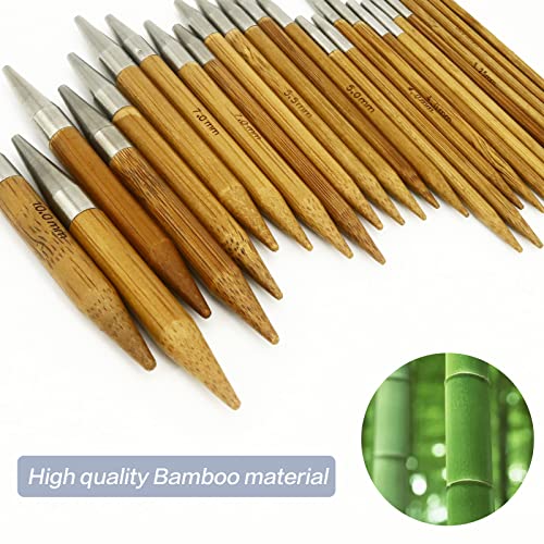 Ruidi H-004 13 Pairs Of Bamboo Stainless Steel Round Interchangeable Circle Knitting Needle Sets thumb #5