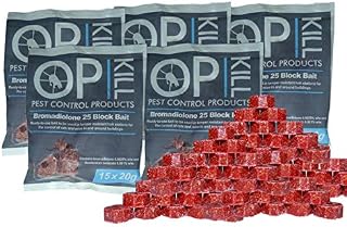 Opkill Rat Pack Poison Multi Pack 1.5KG (Professional Choice Blocks Poison) Strongest Bait Available Weatherproof Fast Acting and Safe For Professional and Domestic use
