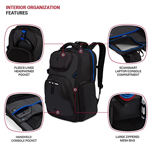 Mochila Gaming para Laptop SwissGear Azul/Negro miniatura 4