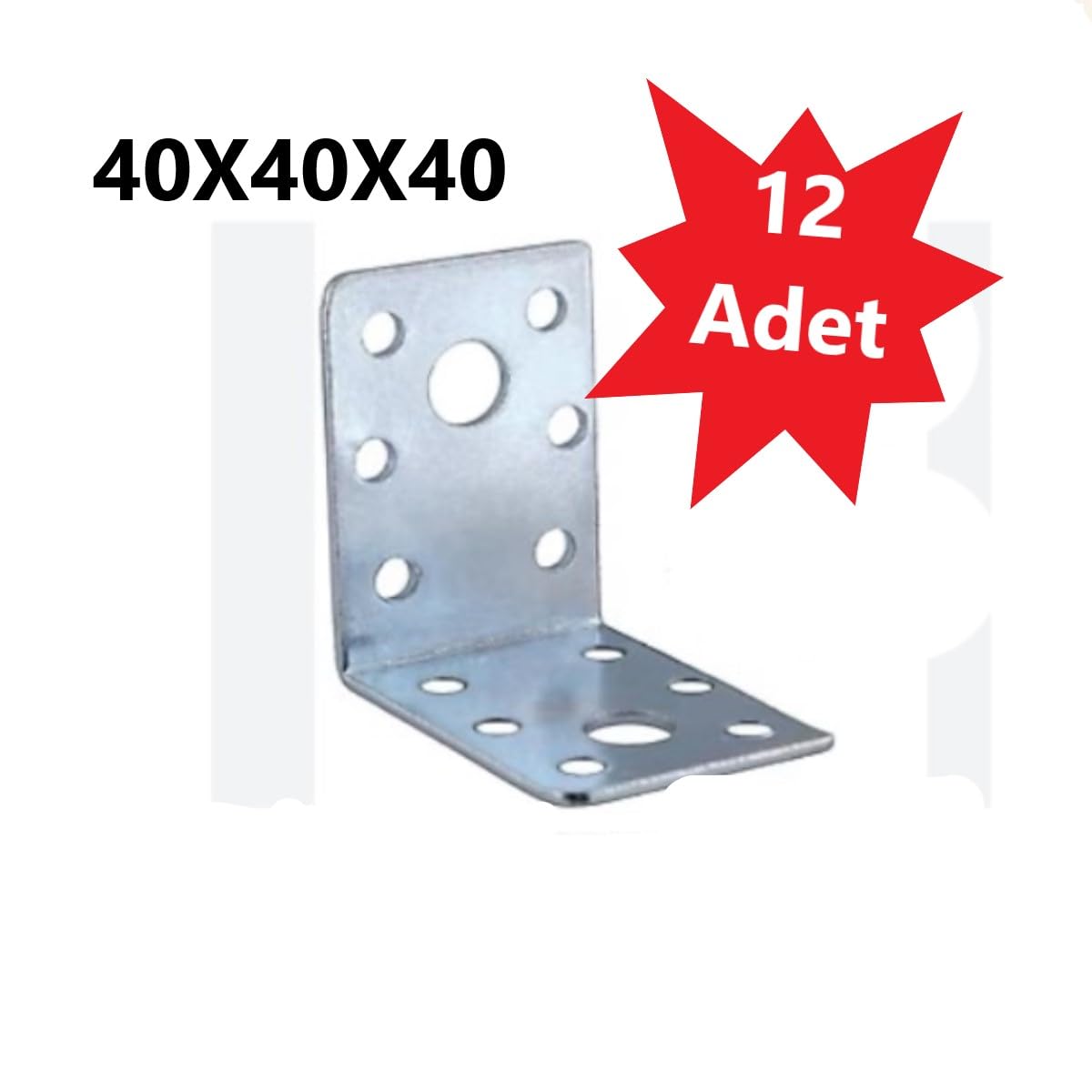 Mobilya, Dolap Yatak Duvara Sabitleme Köşebent Bağlantı Aparatı L Demiri Gönye 4X4X4 Cm (12 ADET)