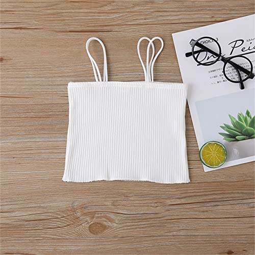 Toddler Baby Girls Halter Backless Tank Top Knit Ribbed Racerback Crop Underwear Summer Solid Sleeveless Sports Clothes2