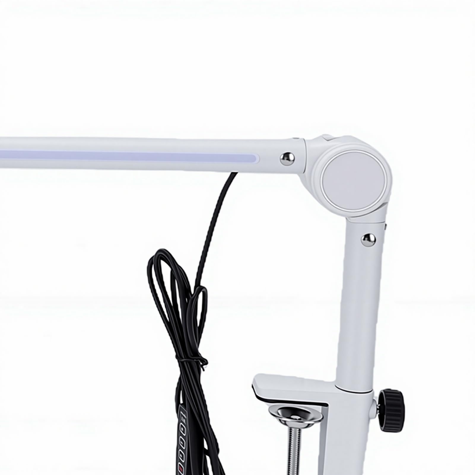 Bras Articulé RGB, Pied De Micro Réglable Avec Pince De Fixation Pour Bureau, Pince Pour Micro, Adaptateur 3/8 À 5/8, 22 Modes D'éclairage, Pour Le Streaming Et Le Gaming