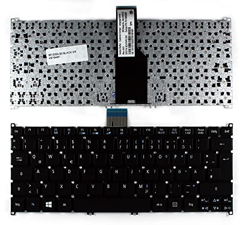 Clavier pour ordinateur portable robuste noir mat compatible Acer Aspire One 725-C602G32kk