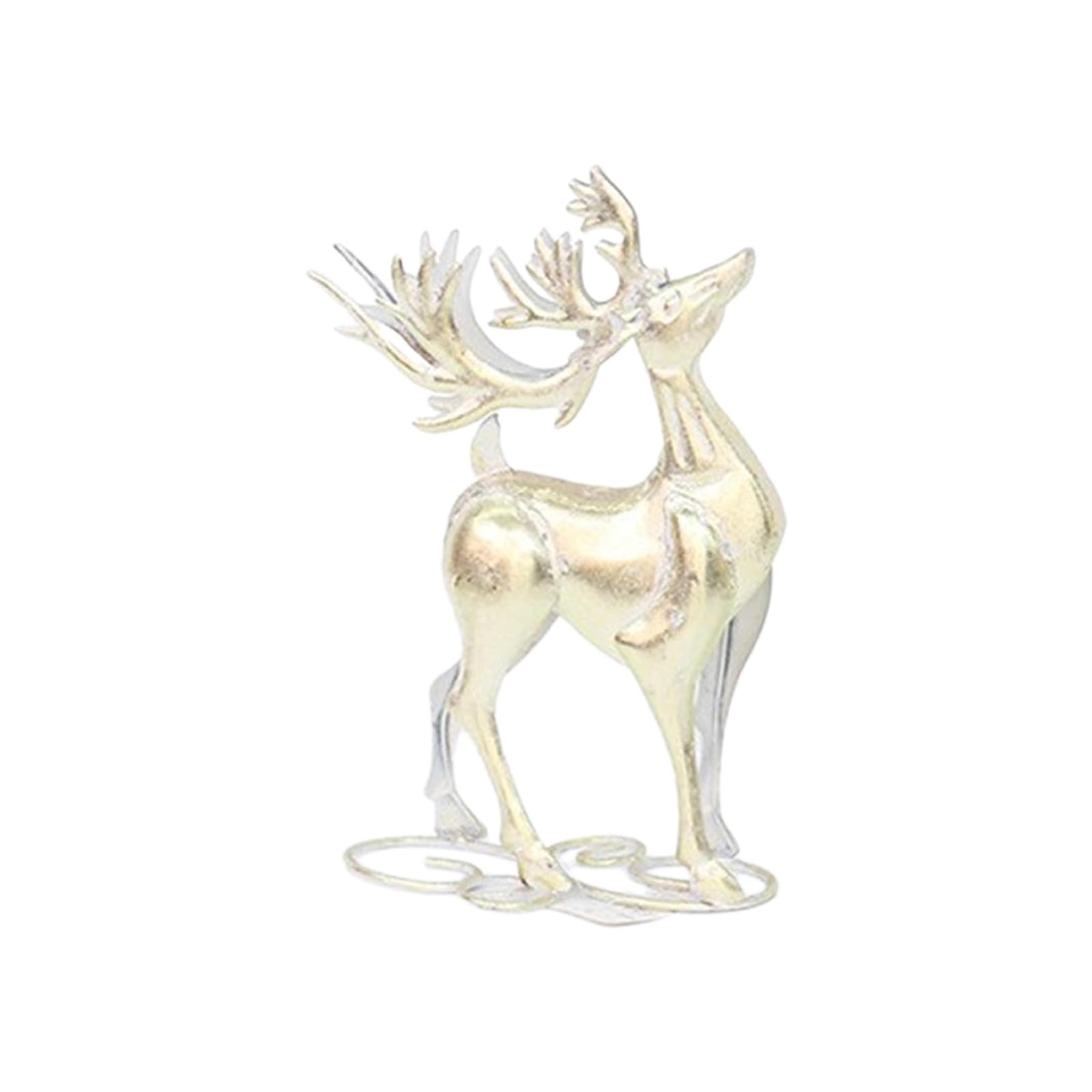 Statuette De Cerf En Laiton Massif - Décoration D'intérieur - Figurine De Cerf Vintage En Laiton