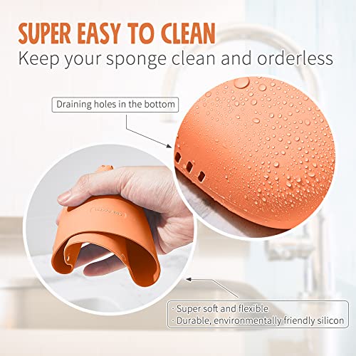 Sophie & Panda Silicone Sponge Holder, Set of 2, Easy to Use Soap Holder, No Installation Needed, Kitchen Sink Caddy - Image 3