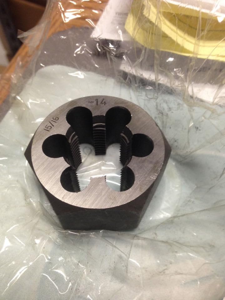 15/16"-14 CARBON STEEL HEXAGONAL RE-THREADING DIE