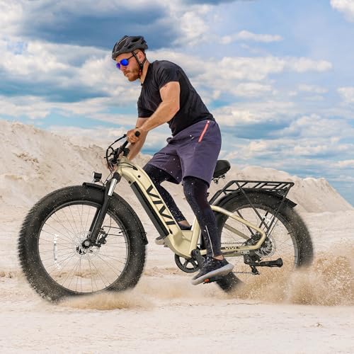 Vivi ACE07 Electric Bike for Adults, 26″ x 4.0 Fat Tire
