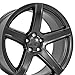 OE Wheels DG22 20 Inch Rim Fits Charger/Challenger SRT Hellcat Style 5x115 20x9.5 Satin Gunmetal - Hollander 2640 (1)