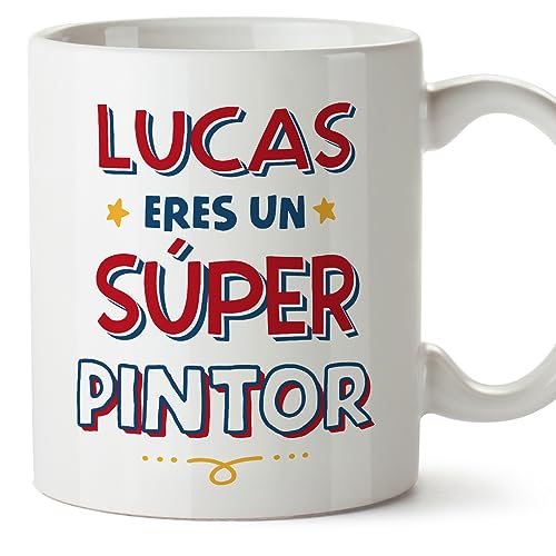  Mugffins Tazza Personalizzata in ceramica per PITTORE uomo 11 oz / 350 ml - In spagnolo - Eres Súper - Idea regalo per compleanno, anniversario, natale, laurea