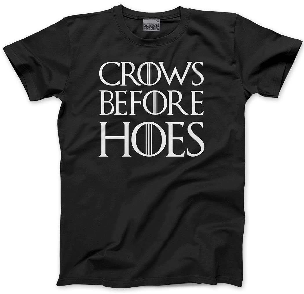 HotScamp Crows Before Hoes Men's Unisex T-Shirt - Black Large