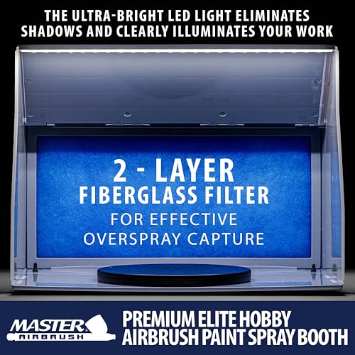 Image of Master Airbrush Portable Airbrush Spray Booth with Exhaust Fan, LED Light