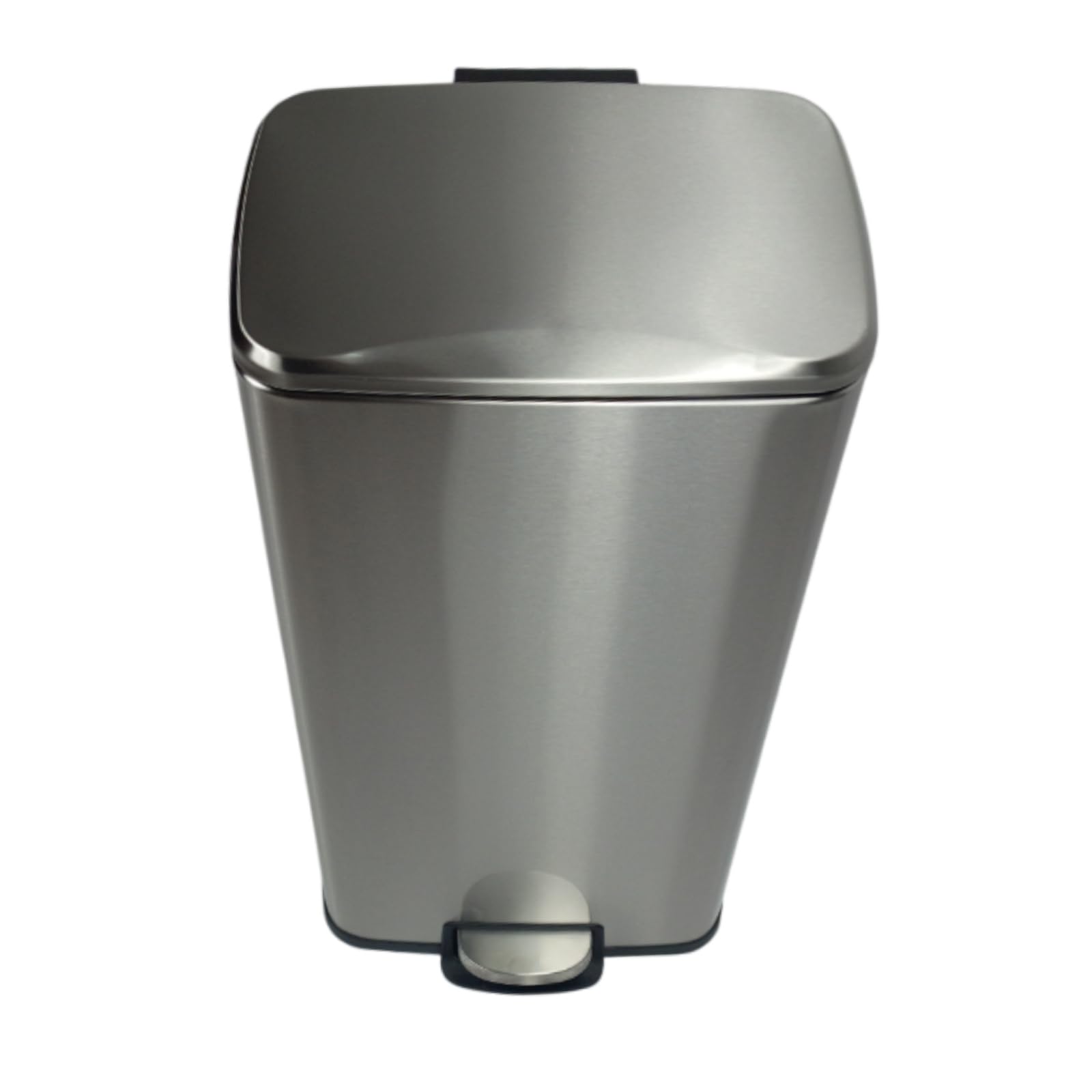 Mülleimer 35L, Edelstahl Treteimer mit Inneneimer, Abfalleimer Küche mit Pedal, Abfallbehälter Edelstahl modern, Müllbehälter mit Deckel, Hygienischer Pedaleimer für Küche und Büro