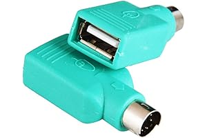 PS2 Converter, USB to PS/2 Adapter for Wired Mouse, 2-Pack