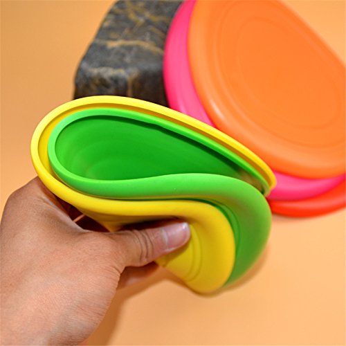 Vikenner silicone pieghevole Pet Dog frisbee